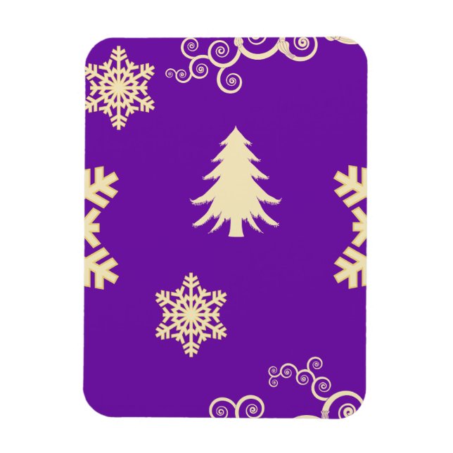 Purple Christmas Magnet (Vertical)