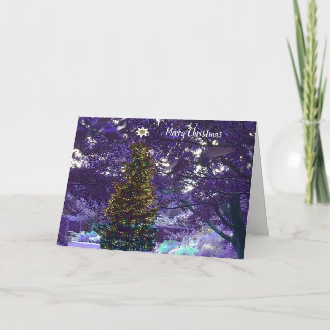 Purple Christmas Night Card (Front)
