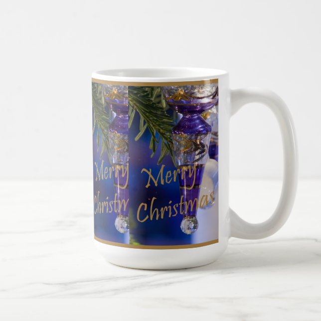Purple Christmas Ornament Coffee Mug (Right)
