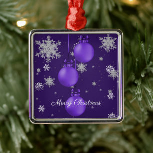 Purple Christmas Ornaments Holiday Ornament