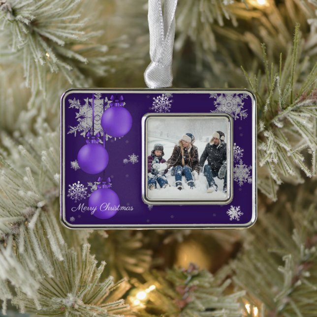 Purple Christmas Ornaments Holiday Ornament (Tree)