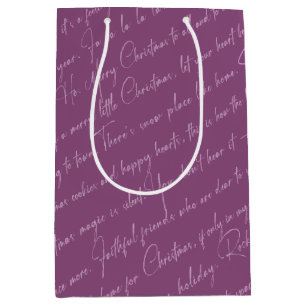 Purple Christmas Pattern#36 ID1009 Medium Gift Bag