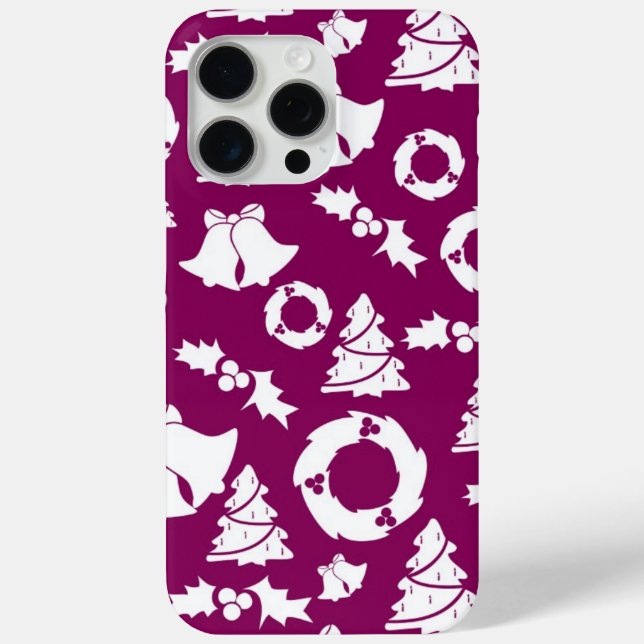 Purple Christmas Pattern Case-Mate iPhone Case (Back)