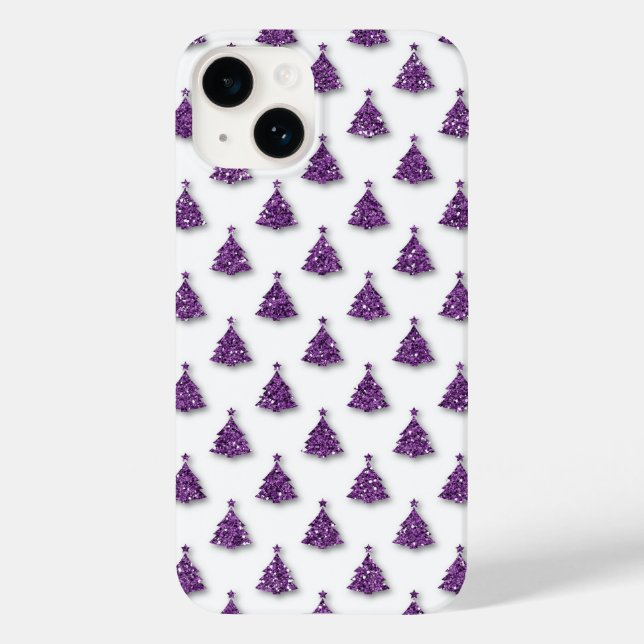 Purple Christmas Pattern Case-Mate iPhone Case (Back)