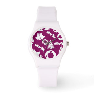 Purple Christmas Pattern Watch