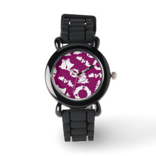 Purple Christmas Pattern Watch