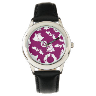 Purple Christmas Pattern Watch