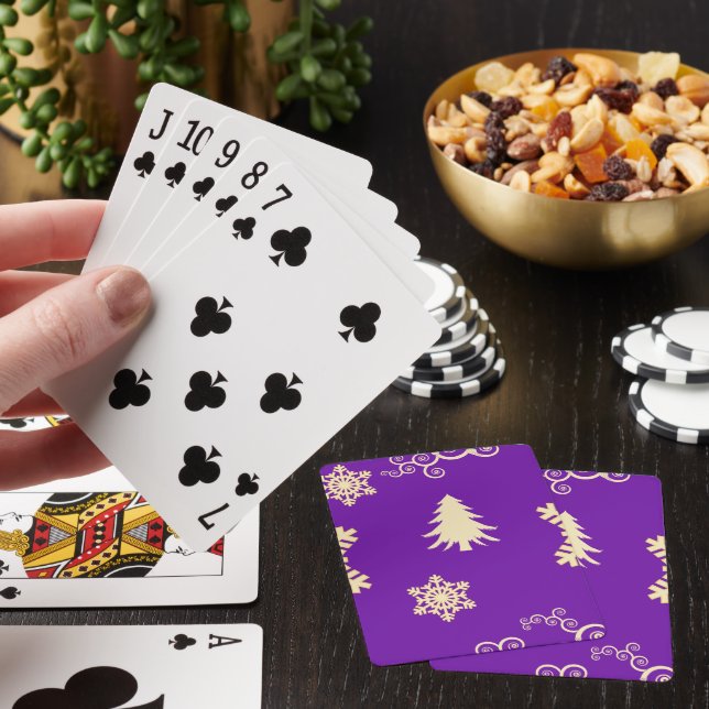 Purple Christmas Playing Cards (In Situ)