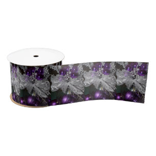 Purple Christmas Ribbon Satin Ribbon