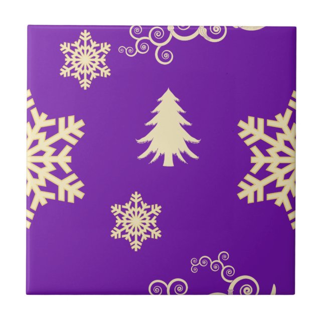 Purple Christmas Tile (Front)