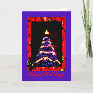 Purple Christmas Tree, Christmas Card