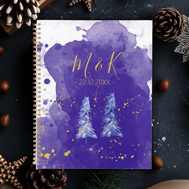 Purple Christmas Tree Golden Snowflakes Planner (Creator Uploaded)