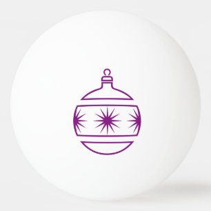 Purple Christmas Tree Ornament Outline Shapes Ping Pong Ball
