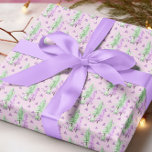 Purple Christmas Tree Pattern Holiday  Wrapping Paper<br><div class="desc">This design may be personalised by choosing the Edit Design option. You may also transfer onto other items. Contact me at colorflowcreations@gmail.com or use the chat option at the top of the page if you wish to have this design on another product or need assistance with this design. See more...</div>