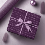 Purple Christmas Typography Pattern#36 ID1009 Wrapping Paper<br><div class="desc">If you are wondering what colour combinations to pick for your Christmas decor and gift wrap supplies this year, I've created collections of coordinating patterns to make life just a bit easier. This elegant typography design features familiar Christmas song lyrics and phrases that are sure to bring all the feels....</div>