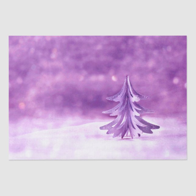 Purple Christmas Winter Wonderland Tissue Paper (Front)