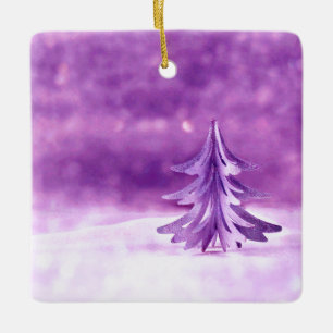 Purple Christmas Wonderland Ceramic Tree Decoration