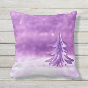 Purple Christmas Wonderland Cushion