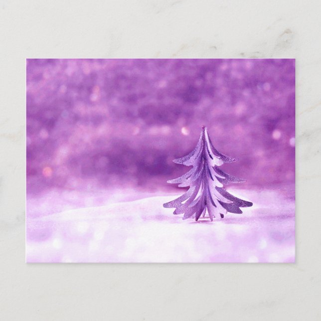 Purple Christmas Wonderland Holiday Postcard (Front)