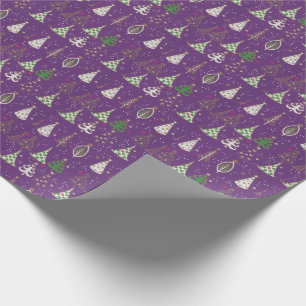 Purple Christmas Wrapping Paper