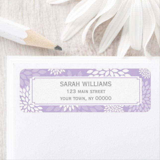 Purple Chrysanthemums Floral Pattern (Insitu)