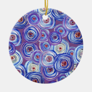 Purple Circles Decorative Ornament