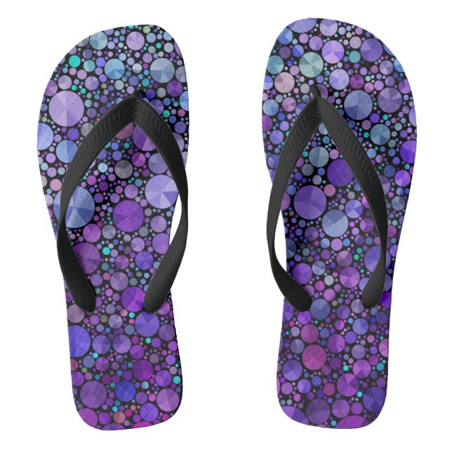 Purple Circles Flip flop (Footbed)