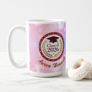 Purple Class of 2026 Graduation Coffee Mug