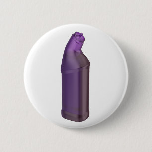 Purple cleaning liquid bottle 6 cm round badge