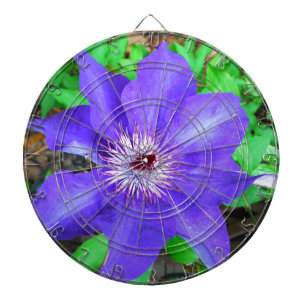 Purple Clematis Flower Dartboard