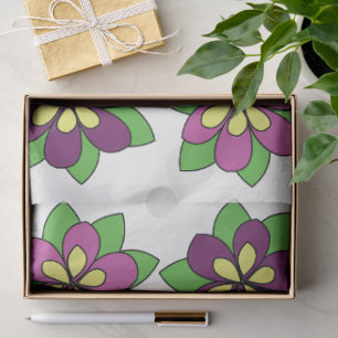 Purple Clematis Flower Tissue Paper