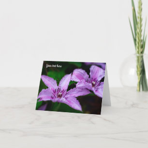 Purple Clematis Greeting card