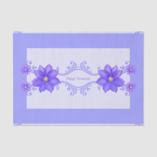 Purple Clematis Happy Occasion Gift Tissue Paper
