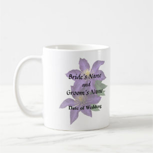 Purple Clematis in the Rain Coffee Mug