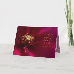 Purple Clematis Sympathy Card