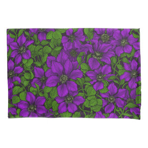 Purple Clematis vine Pillowcase