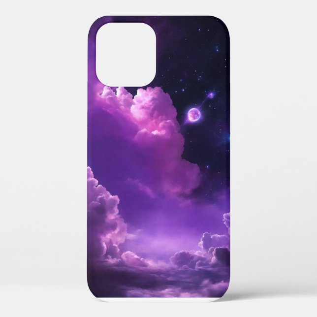purple clouds I-phone case (Back)