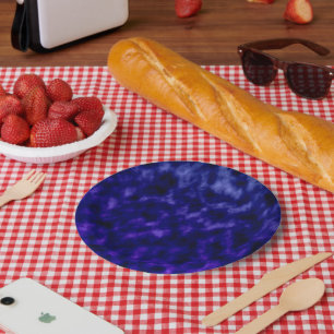 Purple Clouds Paper Plate