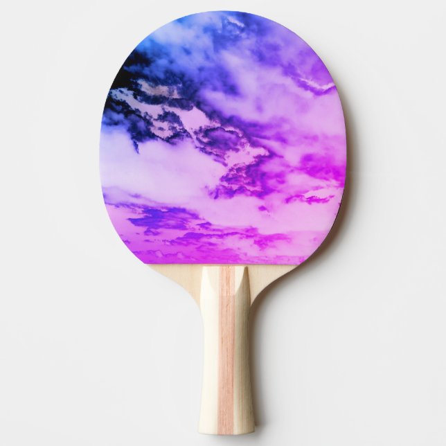 Purple Clouds Ping Pong Paddle (Front)