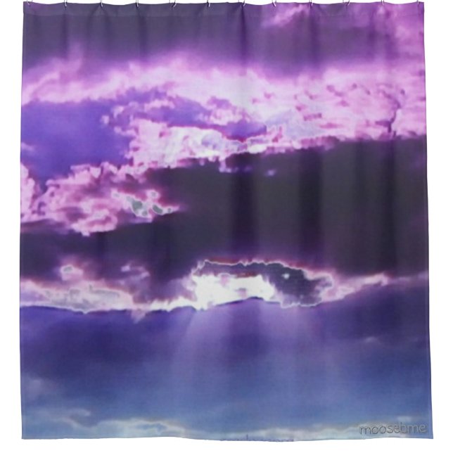 Purple Clouds Shower Curtain (Front)