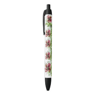 PURPLE CLOVER BLOOM BLACK INK PEN