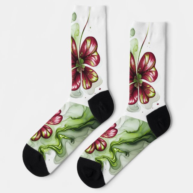 PURPLE CLOVER BLOOM SOCKS (Left)