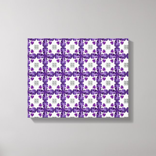 Purple Clover Canvas Print (Front)