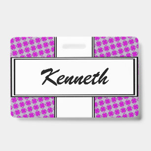 Purple Clover Ribbon by Kenneth Yoncich ID Badge