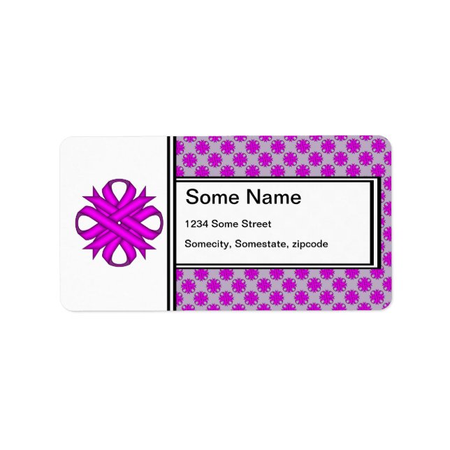 Purple Clover Ribbon by Kenneth Yoncich Label (Front)
