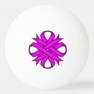 Purple Clover Ribbon by Kenneth Yoncich Ping Pong Ball