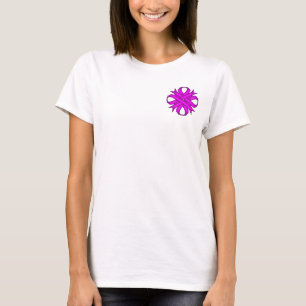 Purple Clover Ribbon by Kenneth Yoncich T-Shirt