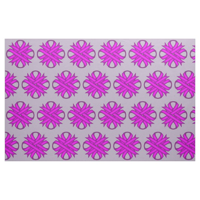 Purple Clover Ribbon Fabric (Fat Quarter)