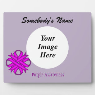 Purple Clover Ribbon Template by Kenneth Yoncich Plaque