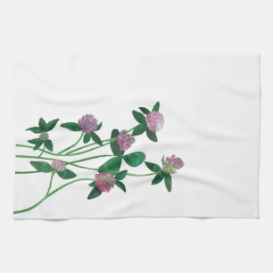 Purple Clover Tea Towel